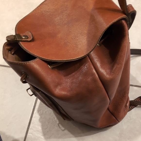 Patricia Nash High Quality Brown Leather Backpack - Picture 4 of 8